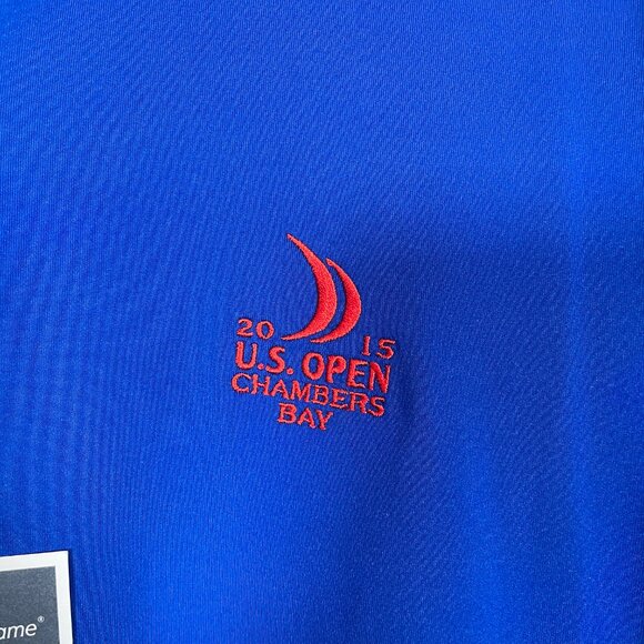 Ralph Lauren RLX Men XL Blue Red 1/4 Zip Shirt 2015 US Open Chambers Bay Golf - Picture 5 of 12